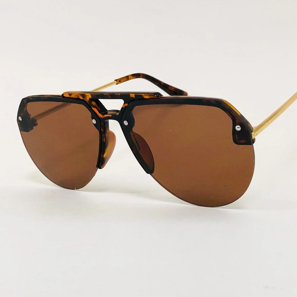 Sunglasses Men Fashion Rimless Driving Shades Pilot Style Classic UV‎ Protection